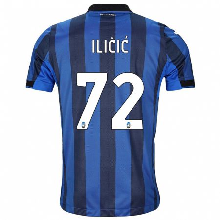 Kandiny Niño Camiseta Josip Ilicic #72 Azul Negro 1ª Equipación 2023/24 La Camisa Chile