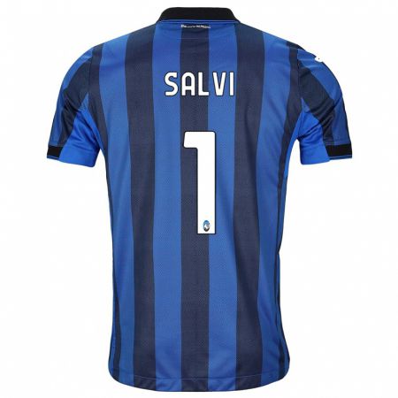 Kandiny Niño Camiseta Margherita Salvi #1 Azul Negro 1ª Equipación 2023/24 La Camisa Chile