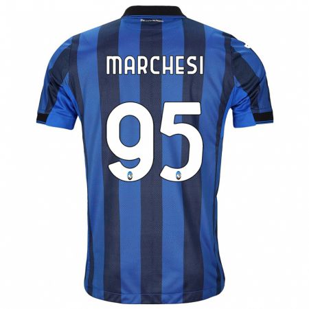 Kandiny Niño Camiseta Silvia Marchesi #95 Azul Negro 1ª Equipación 2023/24 La Camisa Chile