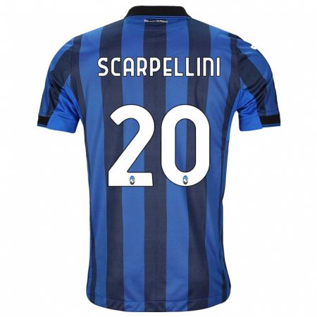 Kandiny Niño Camiseta Andrea Scarpellini #20 Azul Negro 1ª Equipación 2023/24 La Camisa Chile