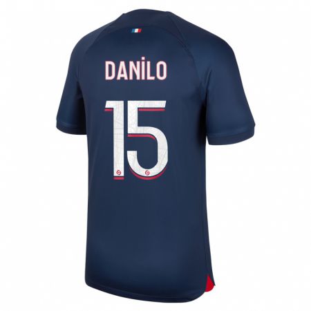 Kandiny Niño Camiseta Danilo Pereira #15 Azul Rojo 1ª Equipación 2023/24 La Camisa Chile