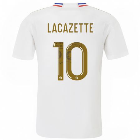 Kandiny Niño Camiseta Alexandre Lacazette #10 Blanco 1ª Equipación 2023/24 La Camisa Chile