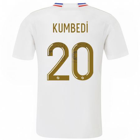 Kandiny Niño Camiseta Saël Kumbedi #20 Blanco 1ª Equipación 2023/24 La Camisa Chile