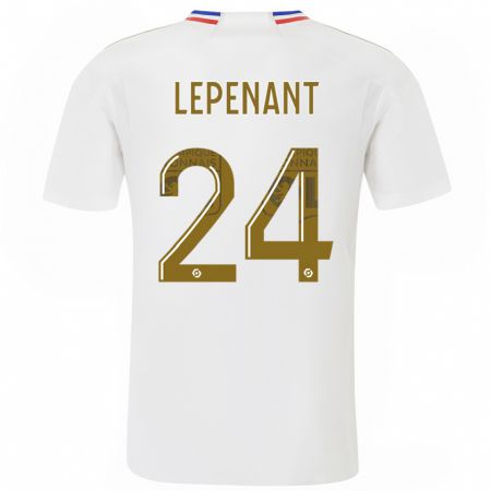 Kandiny Niño Camiseta Johann Lepenant #24 Blanco 1ª Equipación 2023/24 La Camisa Chile