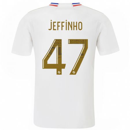 Kandiny Niño Camiseta Jeffinho #47 Blanco 1ª Equipación 2023/24 La Camisa Chile