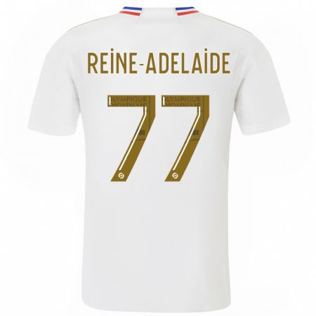Kandiny Niño Camiseta Jeff Reine-Adélaïde #77 Blanco 1ª Equipación 2023/24 La Camisa Chile