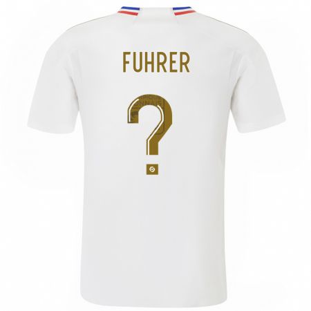 Kandiny Niño Camiseta Pape Fuhrer #0 Blanco 1ª Equipación 2023/24 La Camisa Chile