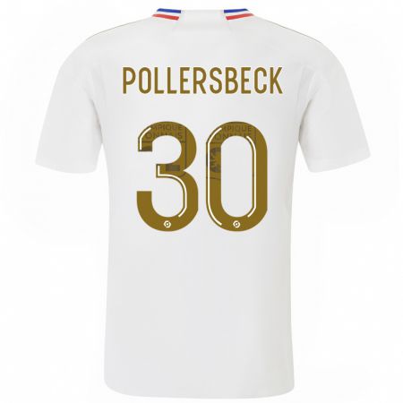 Kandiny Niño Camiseta Julian Pollersbeck #30 Blanco 1ª Equipación 2023/24 La Camisa Chile