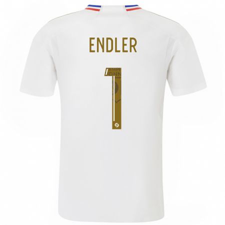 Kandiny Niño Camiseta Christiane Endler #1 Blanco 1ª Equipación 2023/24 La Camisa Chile