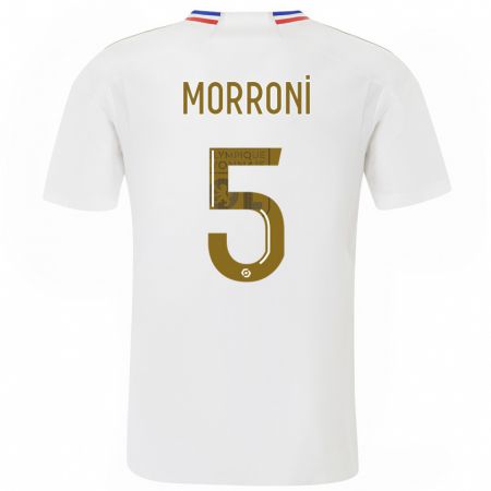 Kandiny Niño Camiseta Perle Morroni #5 Blanco 1ª Equipación 2023/24 La Camisa Chile