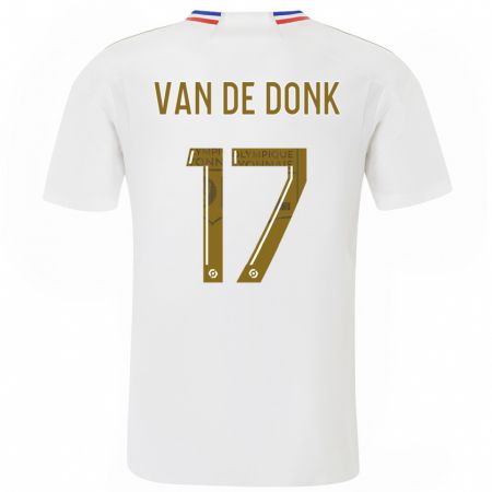 Kandiny Niño Camiseta Danielle Van De Donk #17 Blanco 1ª Equipación 2023/24 La Camisa Chile