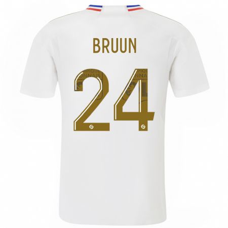 Kandiny Niño Camiseta Signe Bruun #24 Blanco 1ª Equipación 2023/24 La Camisa Chile
