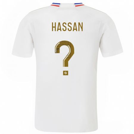Kandiny Niño Camiseta Ali Hassan #0 Blanco 1ª Equipación 2023/24 La Camisa Chile