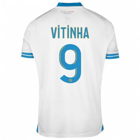 Kandiny Niño Camiseta Vitinha #9 Blanco 1ª Equipación 2023/24 La Camisa Chile