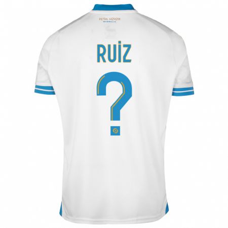 Kandiny Niño Camiseta Pedro Ruiz #0 Blanco 1ª Equipación 2023/24 La Camisa Chile