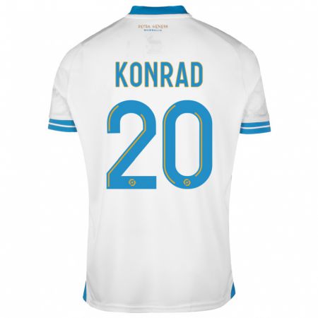 Kandiny Niño Camiseta Konrad De La Fuente #20 Blanco 1ª Equipación 2023/24 La Camisa Chile