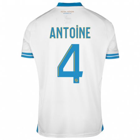 Kandiny Niño Camiseta Maud Antoine #4 Blanco 1ª Equipación 2023/24 La Camisa Chile