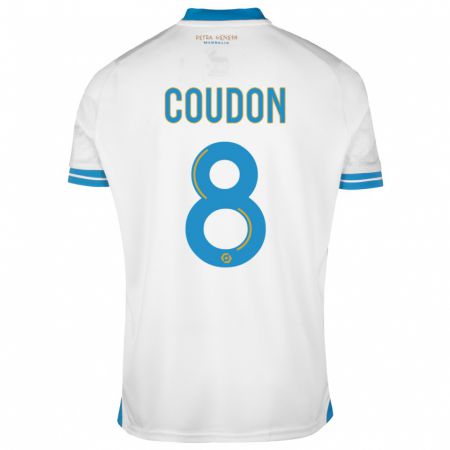 Kandiny Niño Camiseta Marine Coudon #8 Blanco 1ª Equipación 2023/24 La Camisa Chile
