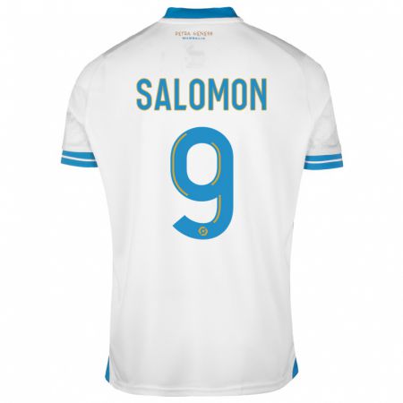 Kandiny Niño Camiseta Maeva Salomon #9 Blanco 1ª Equipación 2023/24 La Camisa Chile