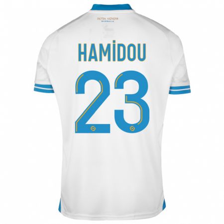 Kandiny Niño Camiseta Jamila Hamidou #23 Blanco 1ª Equipación 2023/24 La Camisa Chile