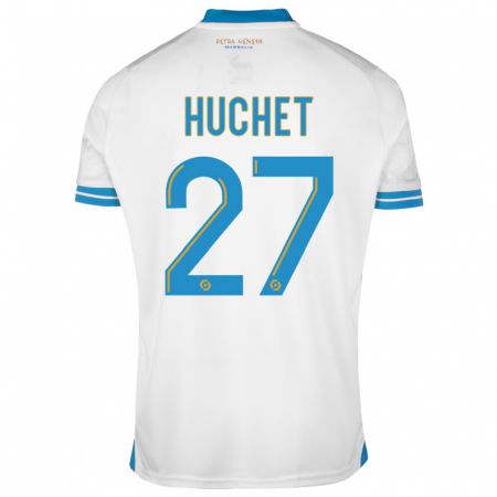 Kandiny Niño Camiseta Sarah Huchet #27 Blanco 1ª Equipación 2023/24 La Camisa Chile