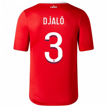 Kandiny Niño Camiseta Tiago Djaló #3 Rojo 1ª Equipación 2023/24 La Camisa Chile
