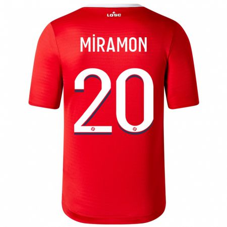 Kandiny Niño Camiseta Ignacio Miramón #20 Rojo 1ª Equipación 2023/24 La Camisa Chile