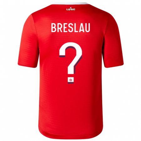 Kandiny Niño Camiseta Jessy Breslau #0 Rojo 1ª Equipación 2023/24 La Camisa Chile