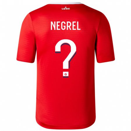 Kandiny Niño Camiseta Tom Negrel #0 Rojo 1ª Equipación 2023/24 La Camisa Chile