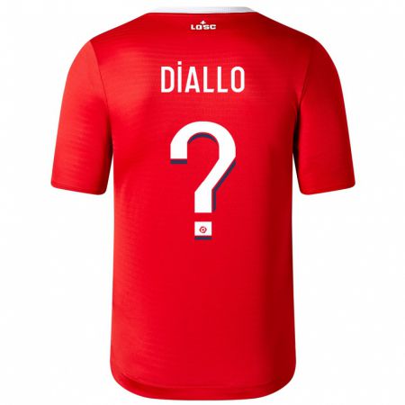 Kandiny Niño Camiseta Alpha Diallo #0 Rojo 1ª Equipación 2023/24 La Camisa Chile