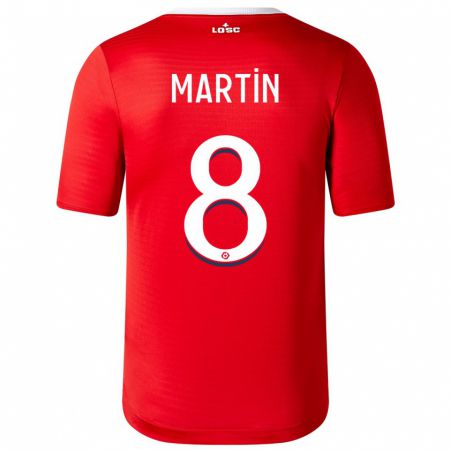 Kandiny Niño Camiseta Jonas Martin #8 Rojo 1ª Equipación 2023/24 La Camisa Chile