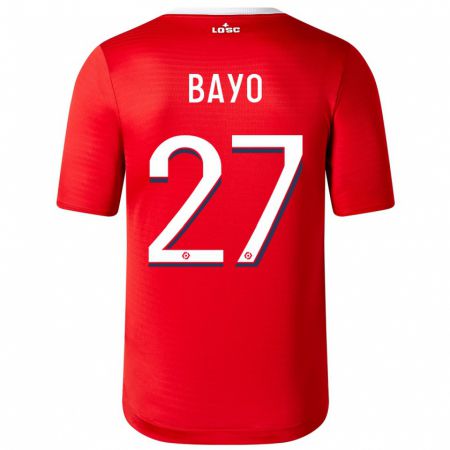 Kandiny Niño Camiseta Mohamed Bayo #27 Rojo 1ª Equipación 2023/24 La Camisa Chile