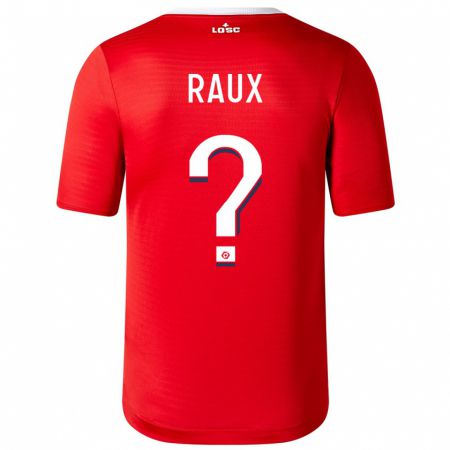 Kandiny Niño Camiseta Jules Raux #0 Rojo 1ª Equipación 2023/24 La Camisa Chile