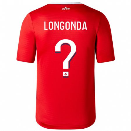 Kandiny Niño Camiseta Jean-Pierre Longonda #0 Rojo 1ª Equipación 2023/24 La Camisa Chile