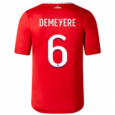 Kandiny Niño Camiseta Silke Demeyere #6 Rojo 1ª Equipación 2023/24 La Camisa Chile