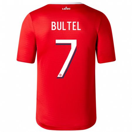 Kandiny Niño Camiseta Ludivine Bultel #7 Rojo 1ª Equipación 2023/24 La Camisa Chile