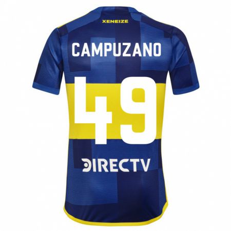 Kandiny Niño Camiseta Jorman Campuzano #49 Azul Oscuro Amarillo 1ª Equipación 2023/24 La Camisa Chile