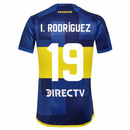 Kandiny Niño Camiseta Ignacio Rodríguez #19 Azul Oscuro Amarillo 1ª Equipación 2023/24 La Camisa Chile