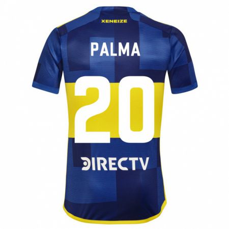 Kandiny Niño Camiseta Lucas Palma #20 Azul Oscuro Amarillo 1ª Equipación 2023/24 La Camisa Chile