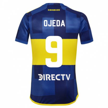 Kandiny Niño Camiseta Andrea Ojeda #9 Azul Oscuro Amarillo 1ª Equipación 2023/24 La Camisa Chile