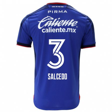 Kandiny Niño Camiseta Carlos Salcedo #3 Azul 1ª Equipación 2023/24 La Camisa Chile