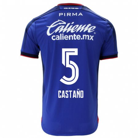 Kandiny Niño Camiseta Kevin Castaño #5 Azul 1ª Equipación 2023/24 La Camisa Chile
