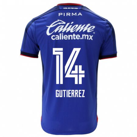 Kandiny Niño Camiseta Alexis Gutiérrez #14 Azul 1ª Equipación 2023/24 La Camisa Chile