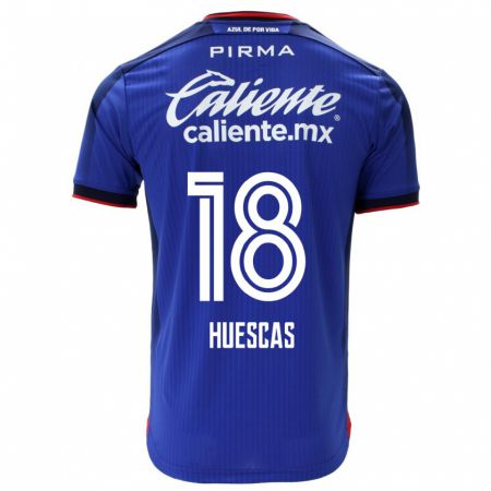 Kandiny Niño Camiseta Rodrigo Huescas #18 Azul 1ª Equipación 2023/24 La Camisa Chile