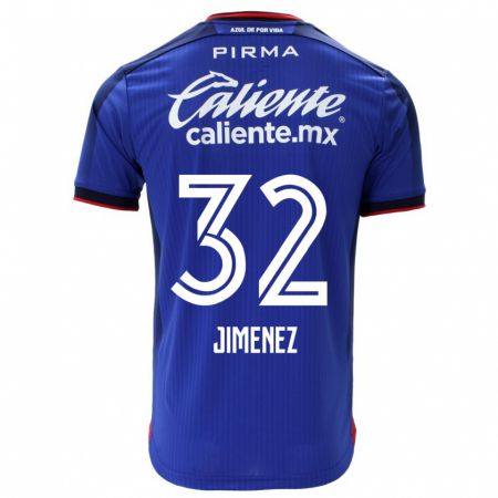 Kandiny Niño Camiseta Cristian Jiménez #32 Azul 1ª Equipación 2023/24 La Camisa Chile