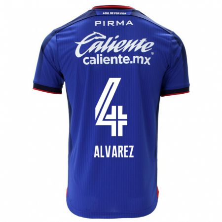 Kandiny Niño Camiseta Gabriela Alvarez #4 Azul 1ª Equipación 2023/24 La Camisa Chile