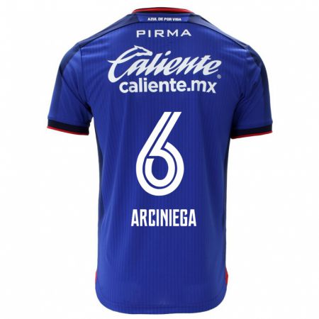 Kandiny Niño Camiseta Mirelle Arciniega #6 Azul 1ª Equipación 2023/24 La Camisa Chile