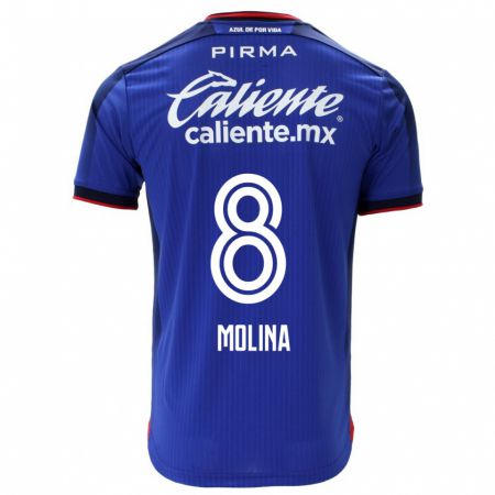 Kandiny Niño Camiseta Dalia Molina #8 Azul 1ª Equipación 2023/24 La Camisa Chile