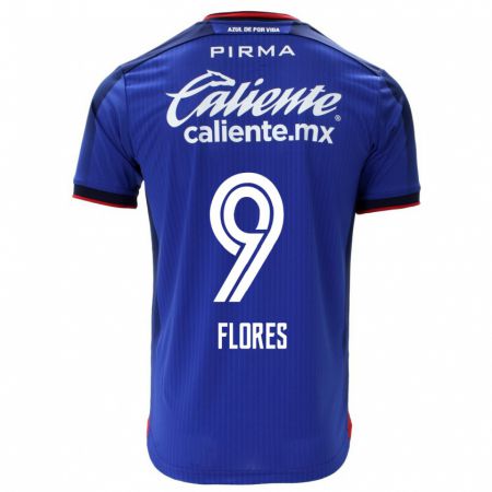 Kandiny Niño Camiseta Daniela Flores #9 Azul 1ª Equipación 2023/24 La Camisa Chile