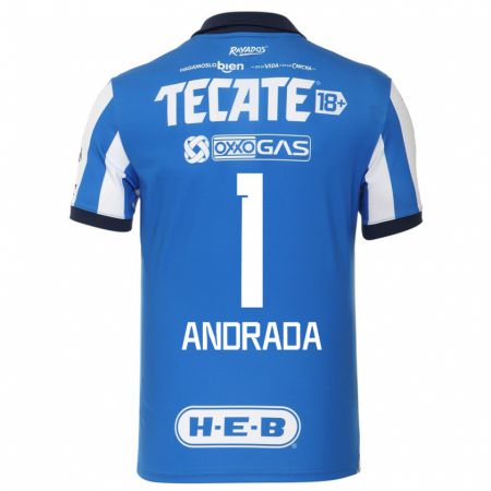 Kandiny Niño Camiseta Esteban Andrada #1 Azul Blanco 1ª Equipación 2023/24 La Camisa Chile